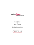 Castelle Office Direct OfficeDirect Storage Server User`s guide
