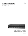 Extron electronics SW RGBHV Series Operating instructions