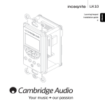 Cambridge Audio LK10 Installation guide