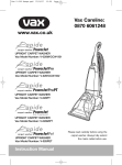 Vax V-028U Instruction manual
