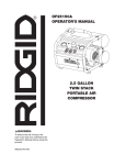 RIDGID OF25150A Operator`s manual