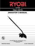 Ryobi TB720r Operator`s manual