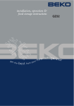 Beko QZ32 Instruction manual