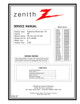Zenith A60M91W Service manual