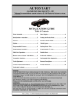 Autostart AS-4560-SH Installation guide