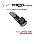 Verizon Wireless V740 Expressed Card User guide