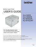Brother HL-4140CN User`s guide