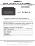 Sharp R-1505F Service manual
