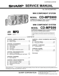 Sharp CD-MPS900 Service manual