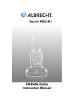 Albrecht Tectalk PRO-R1 PMR446 Instruction manual