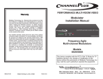 Channel Plus 5525 Installation manual