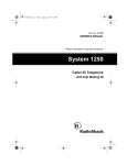 Radio Shack 1250 Owner`s manual