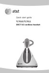 AT&T TL7610/TL7611 User`s manual