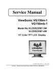 ViewSonic VG150mb-1 Service manual