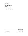 Anritsu Site Master S331D User guide