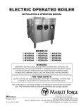 Market Forge Industries M-60 Service manual