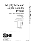 Cissell LDBB Installation manual