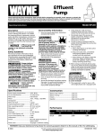 Wayne EFL30 Operating instructions