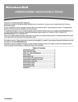 Whirlpool KUDE48FXSS Use & care guide