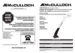 McCulloch MT2025 User manual