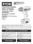 Ryobi HJP001 Operator`s manual