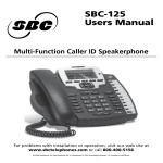 SBC SBC-125 Operating instructions