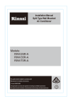 Rinnai RINV70R-A Installation guide