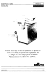 Univex MG8912 Instruction manual