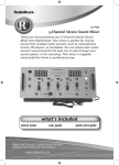 Radio Shack 3-Channel Stereo Sound Mixer User guide