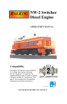 Rail King NW-2 Operator`s manual