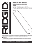 RIDGID TS3612 Operator`s manual