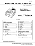 Sharp XE-A40S Service manual