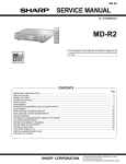 Sharp MD-R2 Service manual