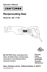 Craftsman 320.17196 Operator`s manual