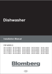 Blomberg DW 15110 NBL00 Installation manual