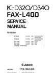 Canon Fax-L400 Technical information