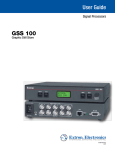 Extron electronics GSS 100 User guide