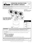 Mr. Heater MH45T Operating instructions