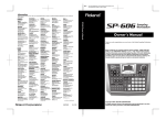 Roland SP-606 Owner`s manual