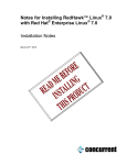 RedHawk 7.0 w/ Red Hat Installation Notes