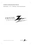 Zenith XBV243 Owner`s manual