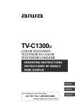 Aiwa TV-C1300U Operating instructions