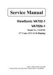 ViewSonic VA702b-3 Service manual