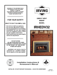 Vermont Castings IRHEDV32 Operating instructions