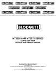 Blodgett MT1828 Series Repair manual