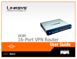 Cisco RV016 - Small Business - 10/100 VPN Router User guide