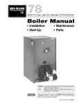 Weil McLain Model 78 Boiler Manual