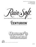 RainSoft QRS SERIES Specifications
