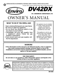 Enviro 50-645 Owner`s manual