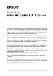 Epson AcuLaser CX11F Setup guide
